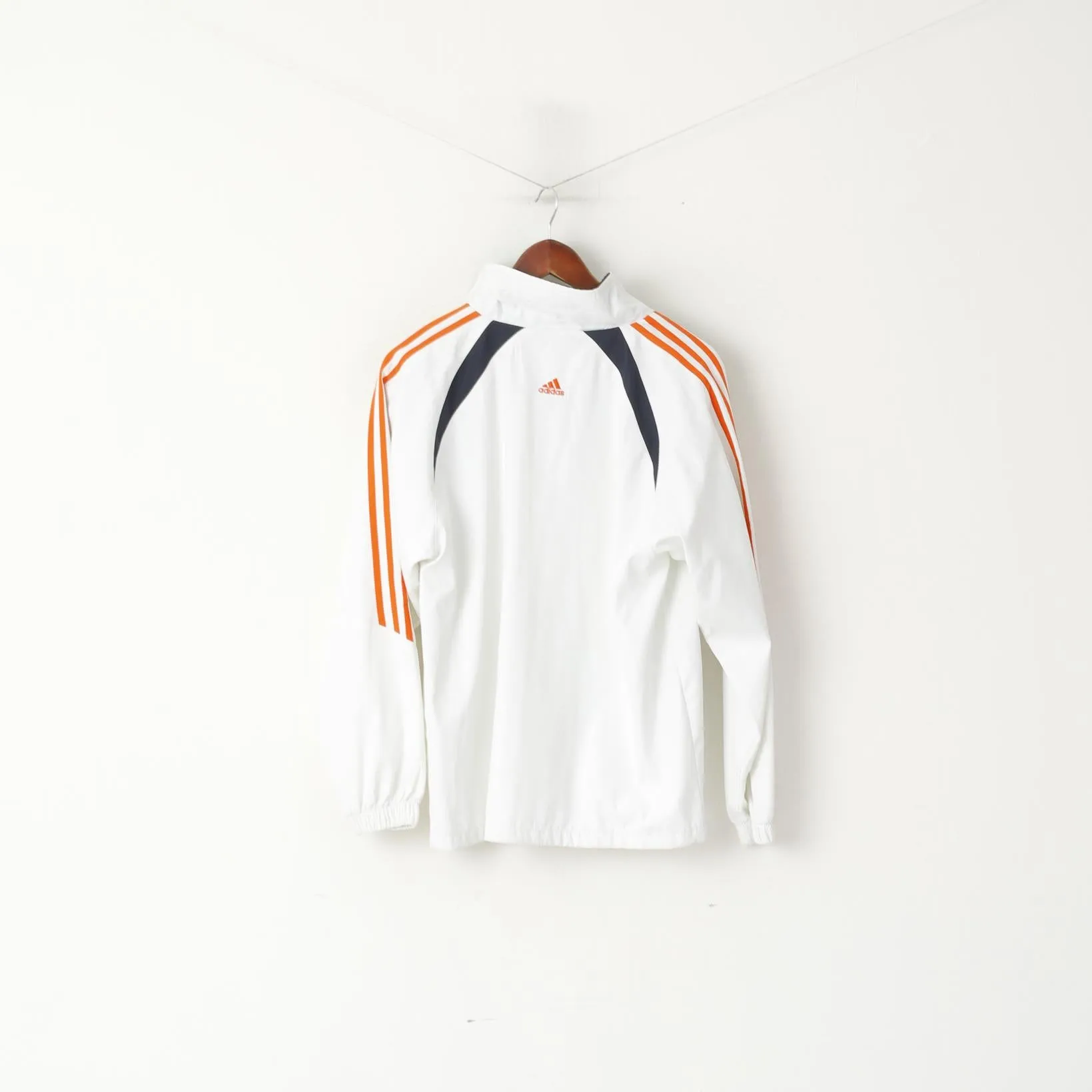 Adidas Women XL Jacket White Course Fighting Sport Full Zipper Activewear Top