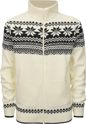 Brandit Norweger zip-up sweatshirt, white/black