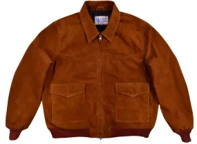 FiveStar Leather Trucker Western style Goat Suede Men Jacket Tan Brown