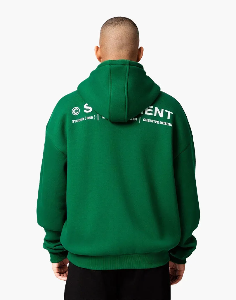 INITIAL HOODIE (WOOD GREEN)