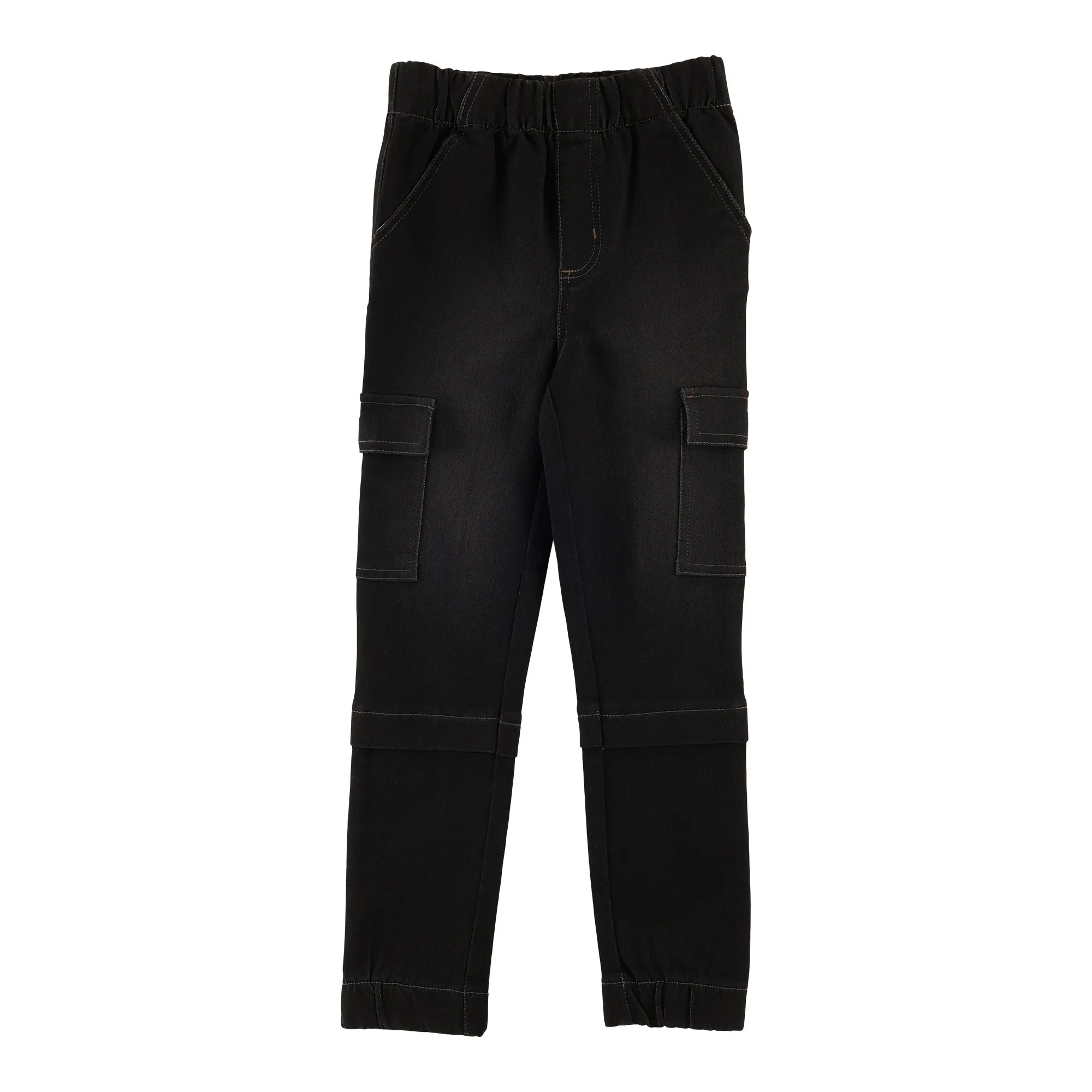 MONKEY BARS Toddler Boy's Cargo Knit Denim Pants