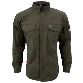 SALE Protective Canvas Jacket for Men - Army Green with Pads