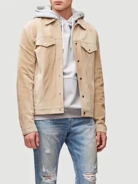 Suede Western Jacket -- Khaki