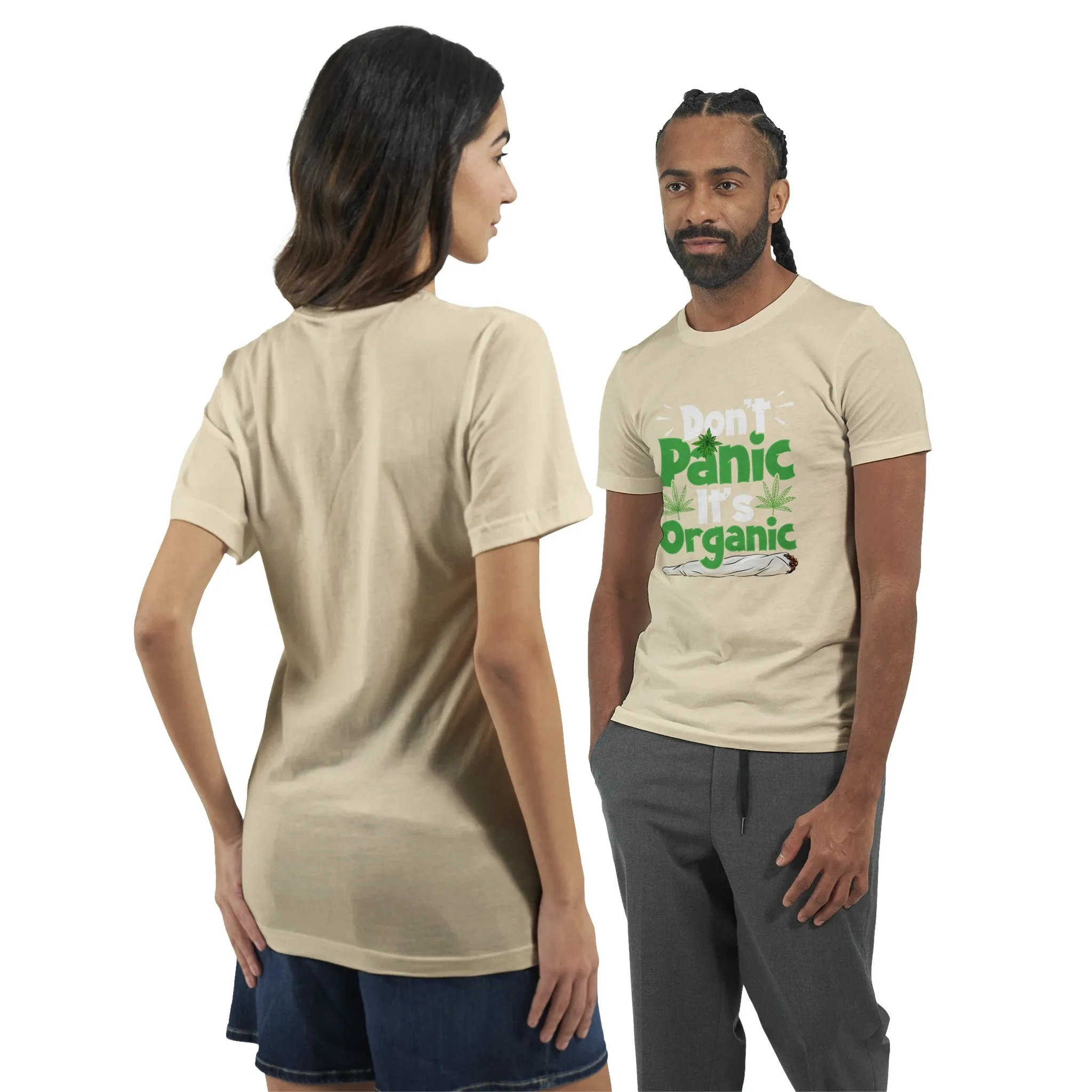 Weed T-shirt - Dont Panic Its Organic - Premium Unisex Crewneck T-shirt